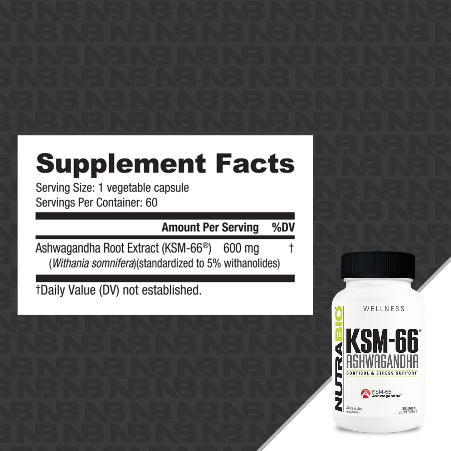 Nutrabio - Ashwagandha KSM-66