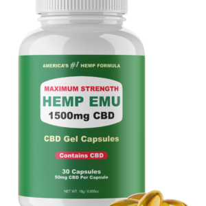 Hemp Emu 1500mg CBD Gel Capsules